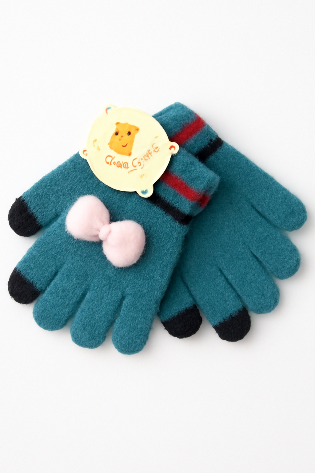 Kids Winter Gloves | Soft Fleece Warm Gloves with Cute Bow Design for Girls