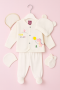 Newborn Winter Clothing Set | Soft Cotton Baby Suit with Cap, Mittens & Booties (5-Piece Set)